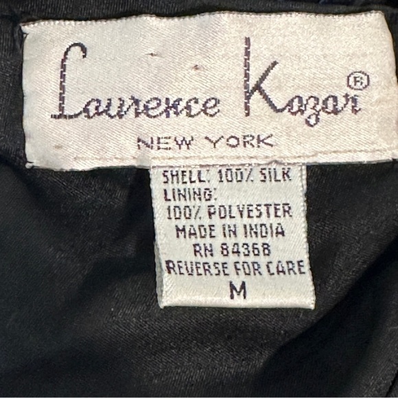 Laurence Kazar vintage sequin beaded black and blue top medium - Picture 4 of 7